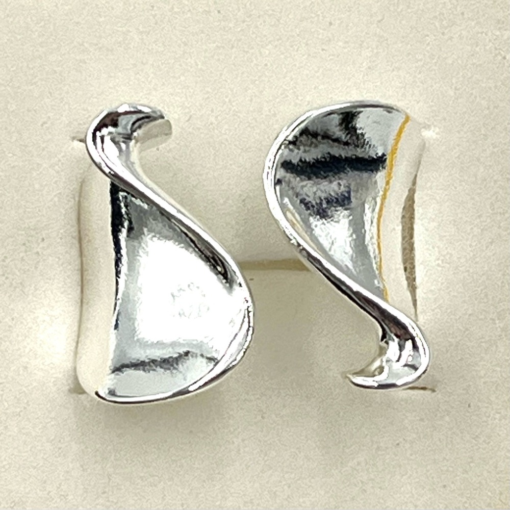 NEW Sterling Silver Wave Open Statement Ring Size 7
